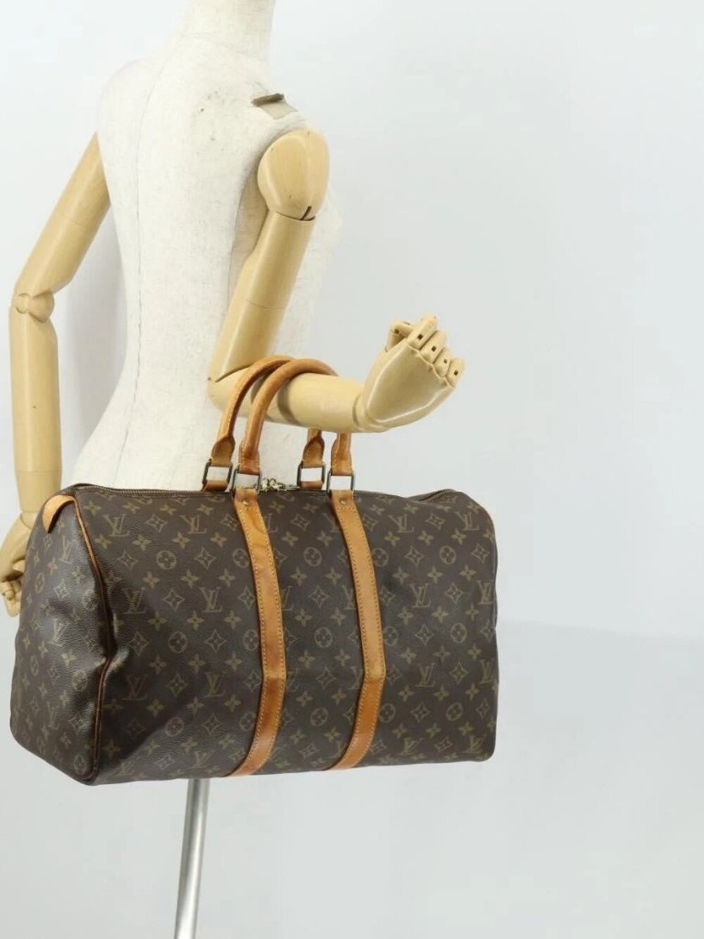 LOUIS VUITTON Monogram Keepall 45 Boston Bag M41428 LV Auth 158284 - Picture 1 of 16